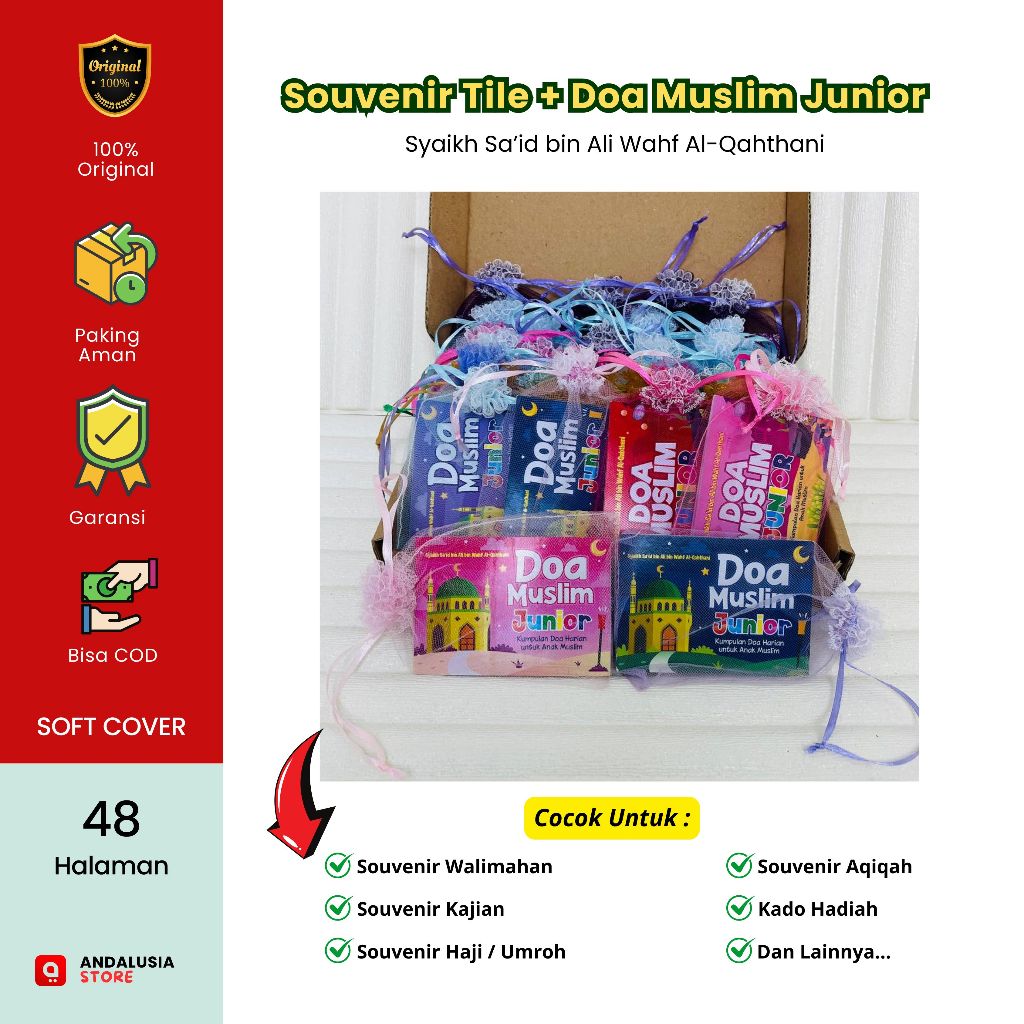 Jual TILE + DOA Muslim Junior Souvenir Buku Doa Harian Anak Muslim ...