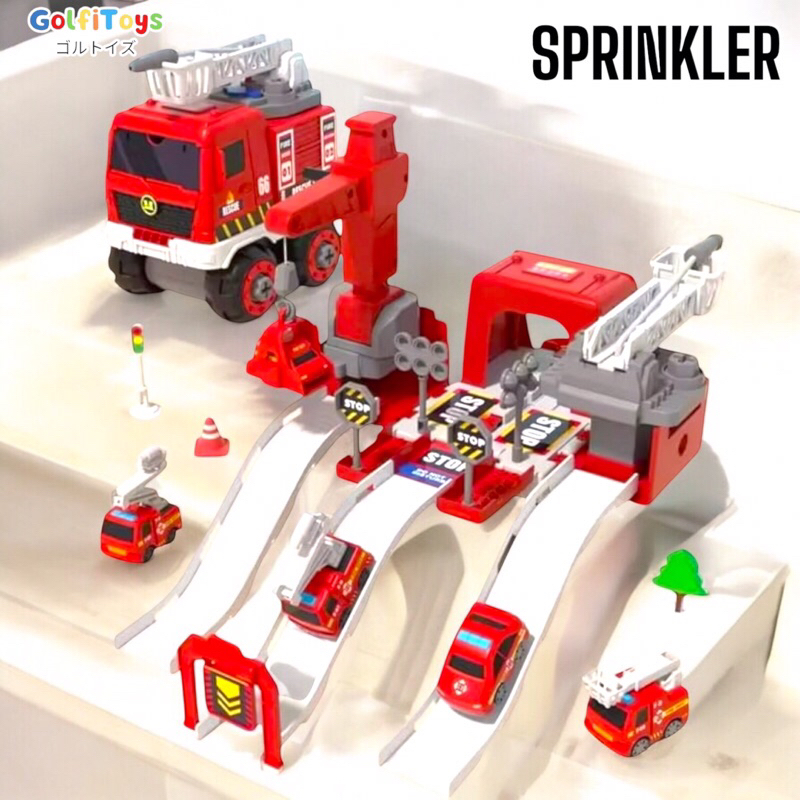 Jual Mainan Anak Sprinkler Fire Truck Diy Puzzle Assemble Pemadam Truck ...