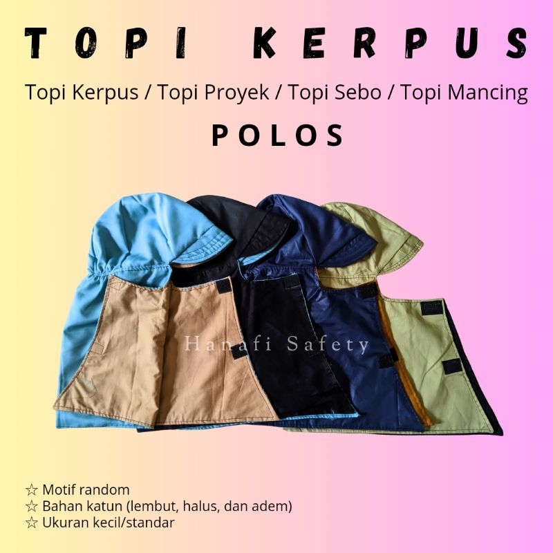 Jual Topi Kerpus / Topi Proyek / Topi Las / Topi Sebo / Topi Mancing ...