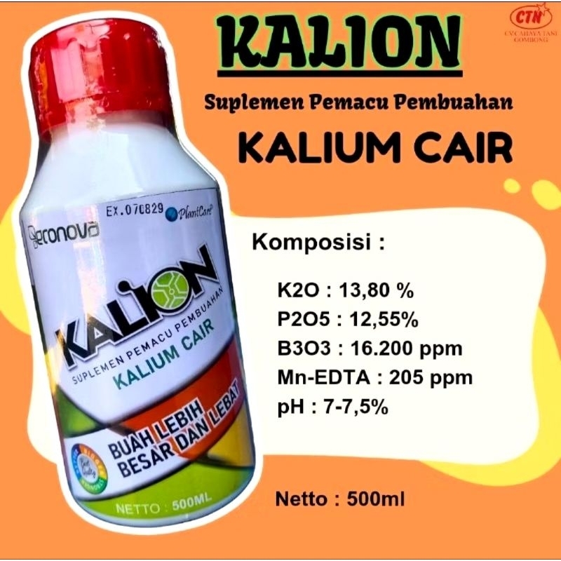 Jual Kalion Pupuk Booster Siap Serap Untuk Masa Generatif Tanaman 500ml ...