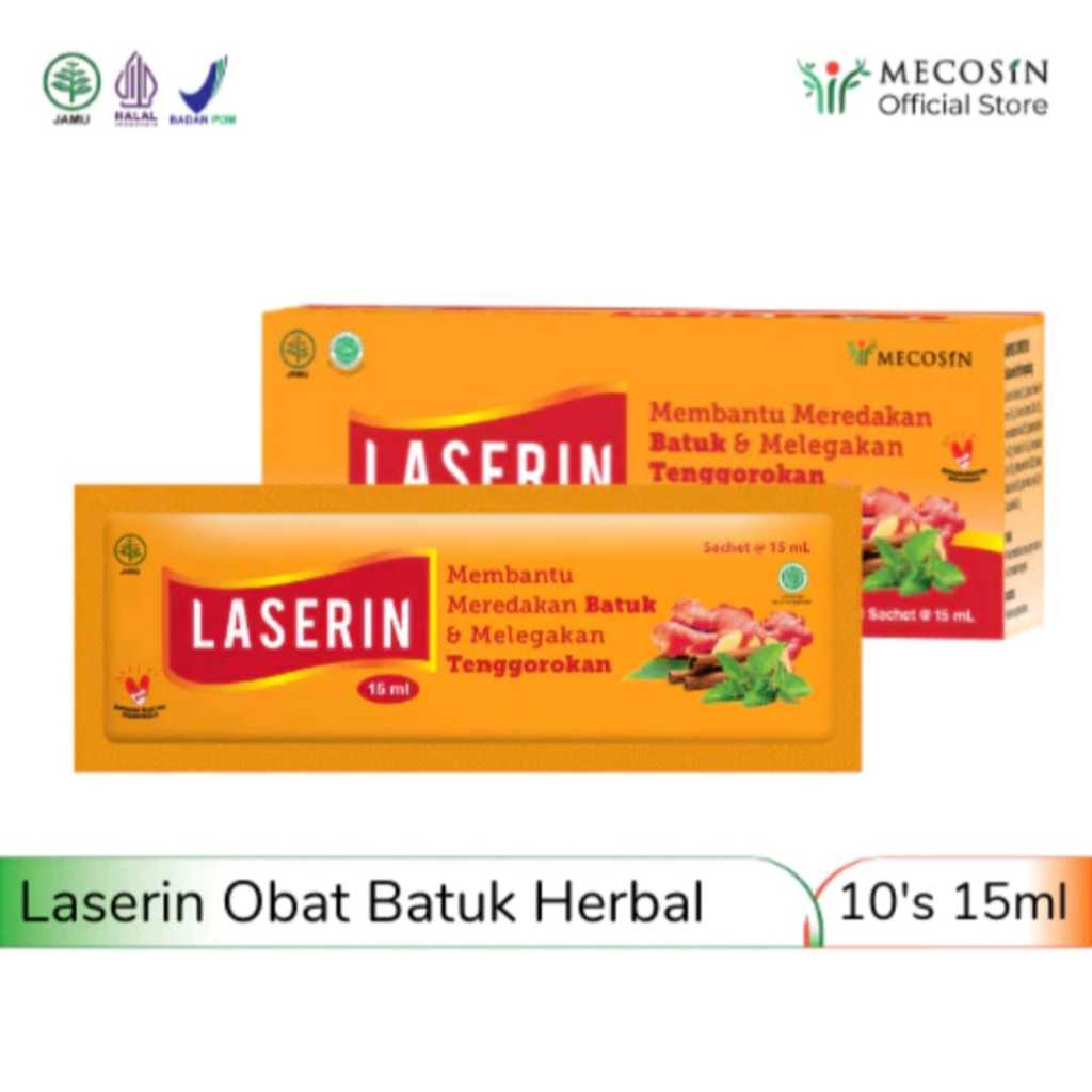 Jual Laserin Obat Batuk Sachet BOX isi 10 pc / Obat Batuk Herbal ...