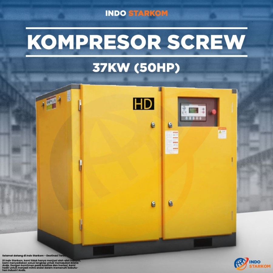 Jual Hande Kompresor Udara Screw 50 HP Air Compressor Screw HD 50HP ...