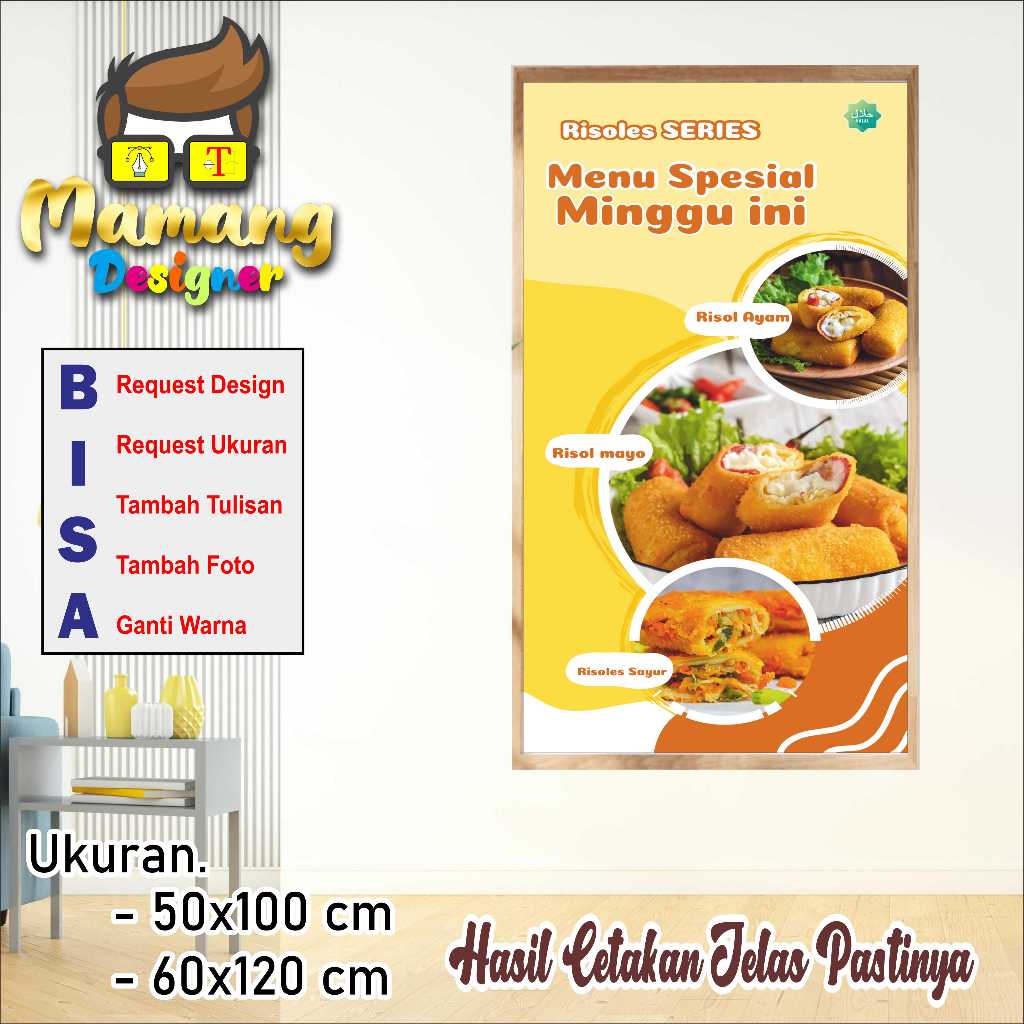 Jual Cetak Spanduk Banner Daftar Menu Risol Mayo Kuat | Shopee Indonesia