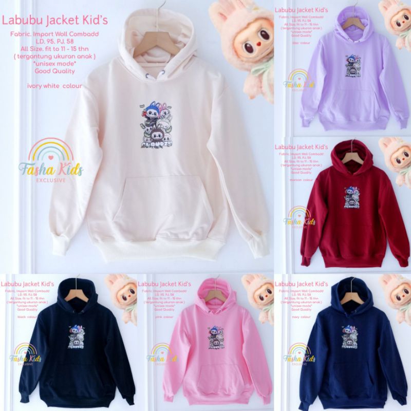 Jual Labubu Jacket Atasan Anak 12-15th Premium Original Fasha Berlabel ...