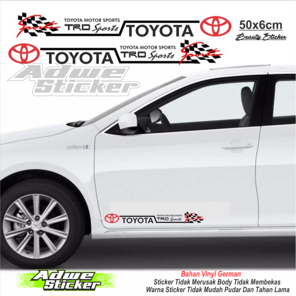 Jual stiker trd toyota racing development sticker mobil toyota | Shopee ...