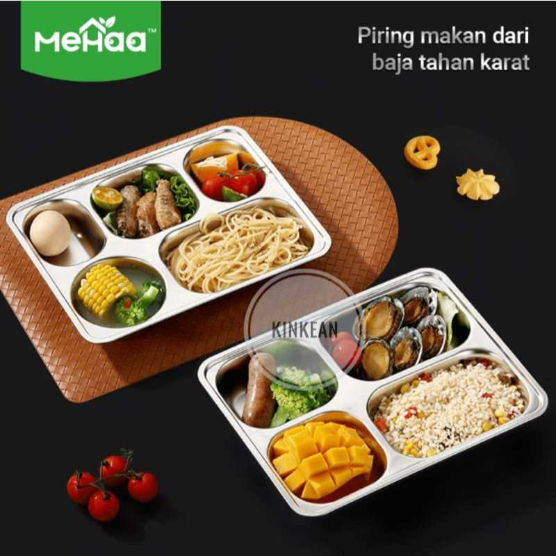 Jual Piring Makan Sekat stainless steel - MeHaa | Shopee Indonesia