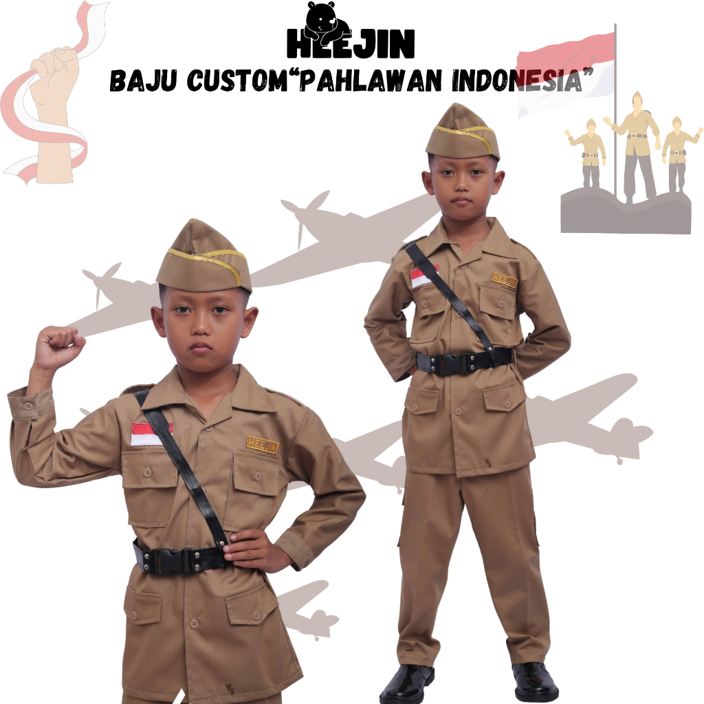 Jual HEEJIN Baju Pahlawan Anak Laki Laki Indonesia Seragam Kustom TK