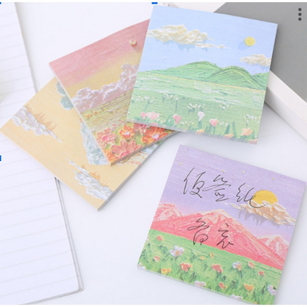 Jual Memo Tempel Notes Pemandangan / Memo Tempel Aesthetic Sticky Notes ...