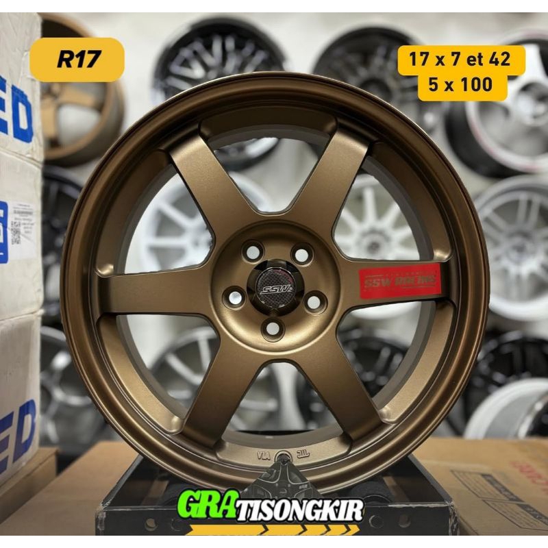 Jual velg racing ring 17 PCD 5X100 TE37 ORIGINAL SSW MADE IN THAILAND ...