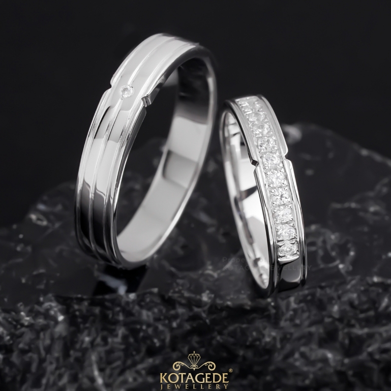 Jual Cincin Nikah Tunangan Couple Sepasang Palladium Emas - Wedding ...