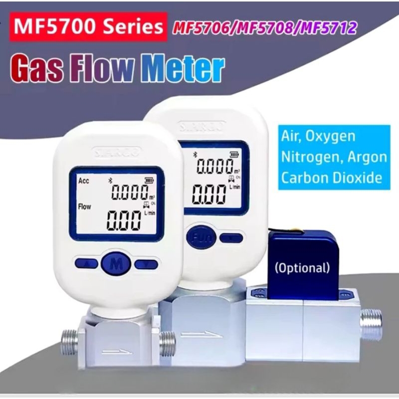 Jual Flow Meter Gas MF5708 Air Flowmeter Tester Digital Oxygen Nitrogen ...