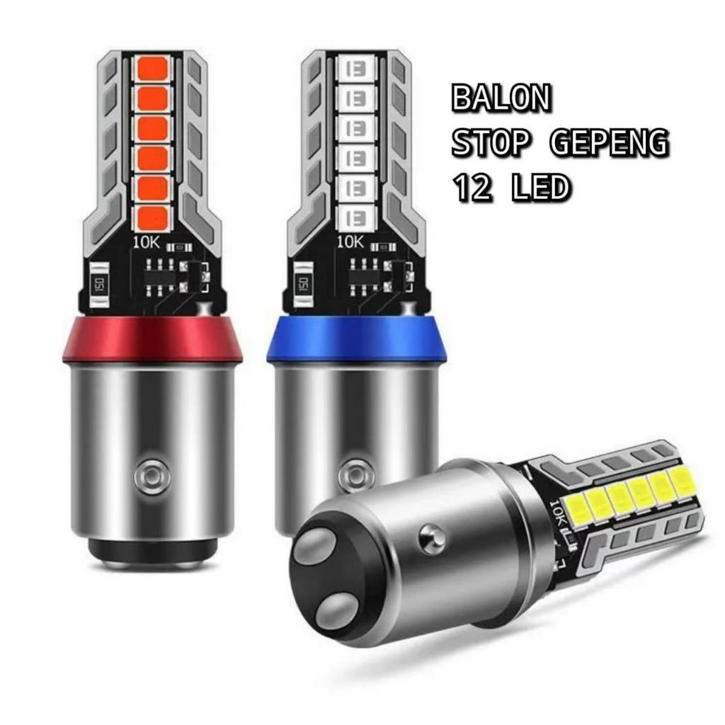 LAMPU STOP 12 LED LAMPU REM DAJJAL 12 MATA LAMPU BELAKANG MOTOR MOBIL DC 12V UNIVERSAL