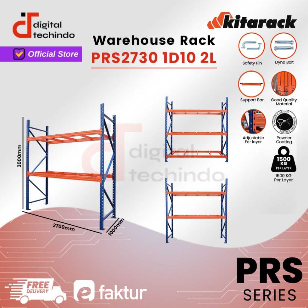 Jual KITARACK Pallet Rack 1.5 TON Pallet Rack Heavy Duty Panjang 2.7M ...