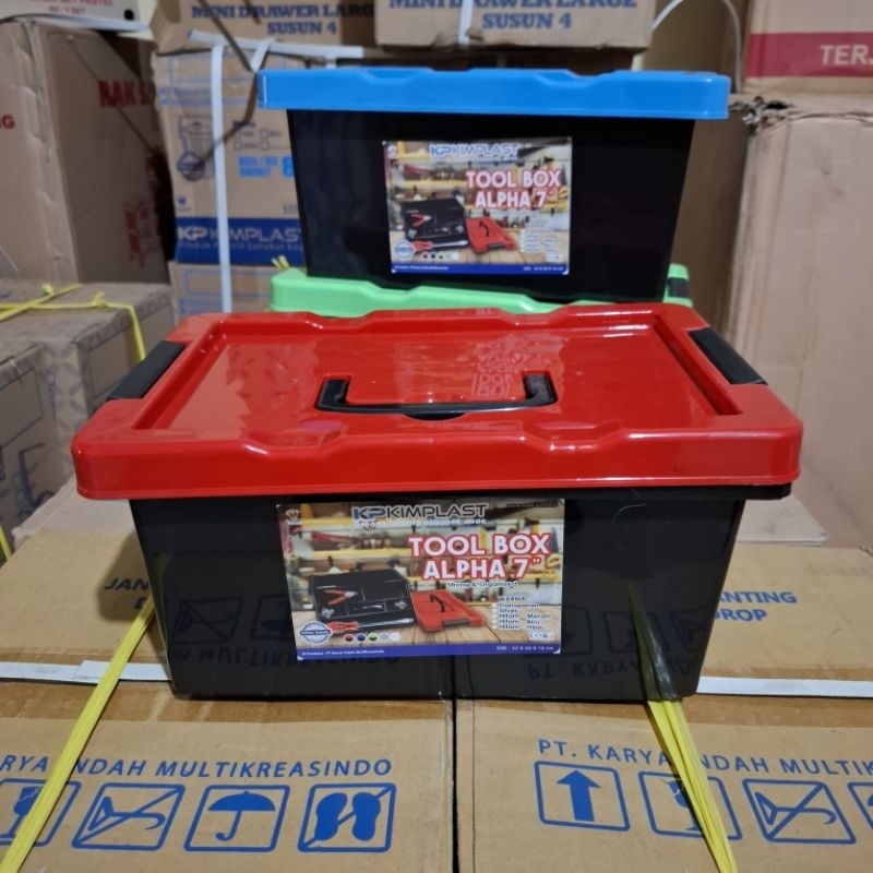 Jual Tool Box Alpha 7 Liter Hitam/ Tempat Penyimpanan Alat | Shopee ...