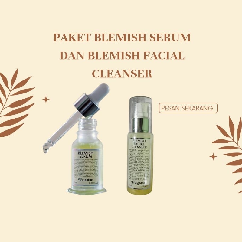 Jual PAKET BLEMISH SERUM & BLEMISH FACIAL CLEANSER | Shopee Indonesia