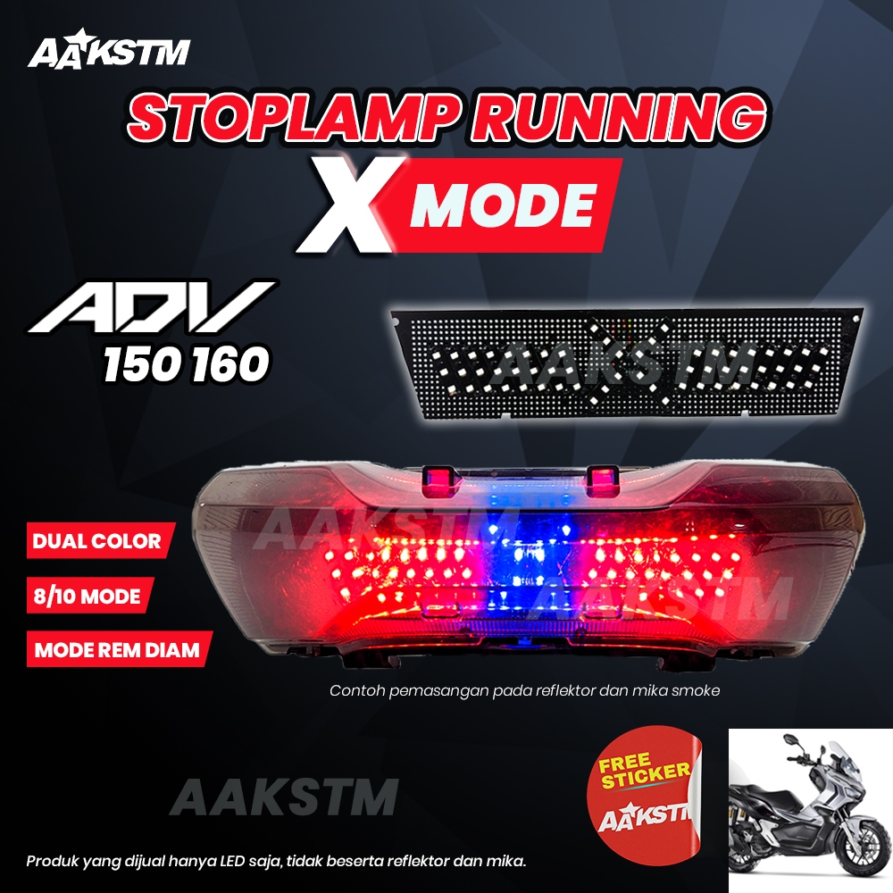Jual Lampu Rem LED ADV X Mode LED 8 10 Mode Running Lampu Belakang ...