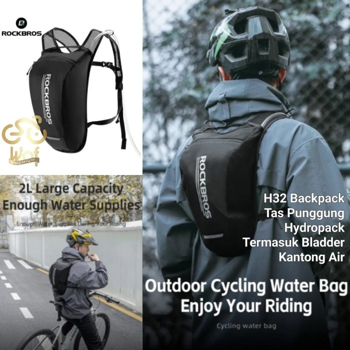 Jual ROCKBROS H32 9001 Bag + Bladder Hydropack Backpack Tas Rangsel ...
