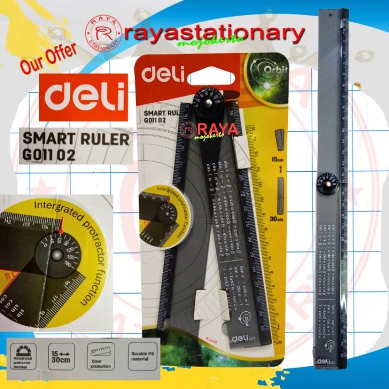 Jual Deli Smart Ruler G001-02 Penggaris Lipat | Shopee Indonesia
