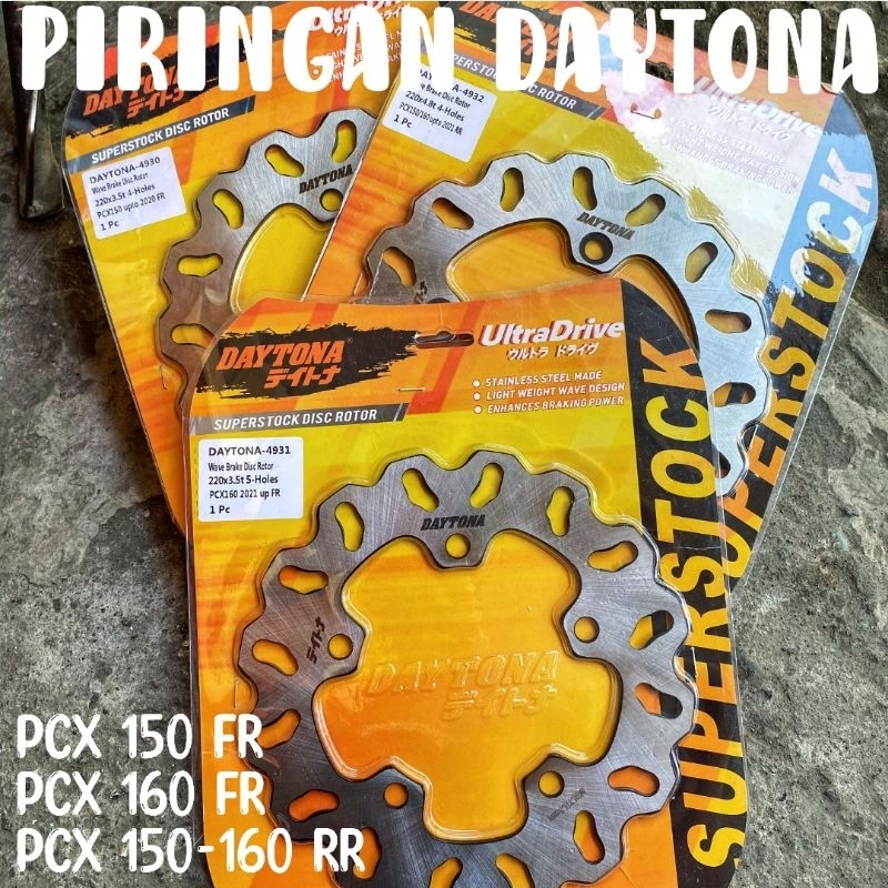 Jual PIRINGAN CAKRAM DAYTONA DEPAN BELAKANG PCX 150 PCX 160 DISC ROTOR ...
