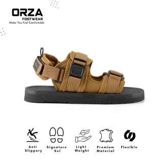ORZA FOOTWEAR Atom Sandal Gunung Pria Outdoor Anti Slip Tali Kuat Warna Army Hitam Tan Size 39–44