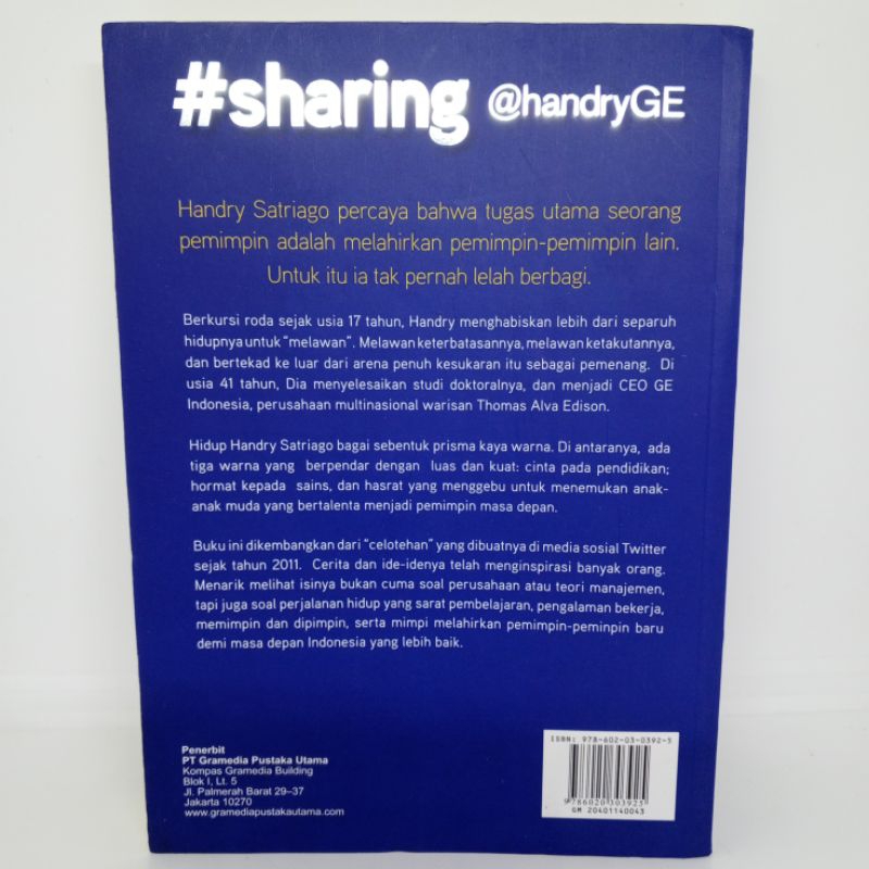 Jual Otobiografi #Sharing by Handry Satriago Edisi Tanda Tangan Penulis ...