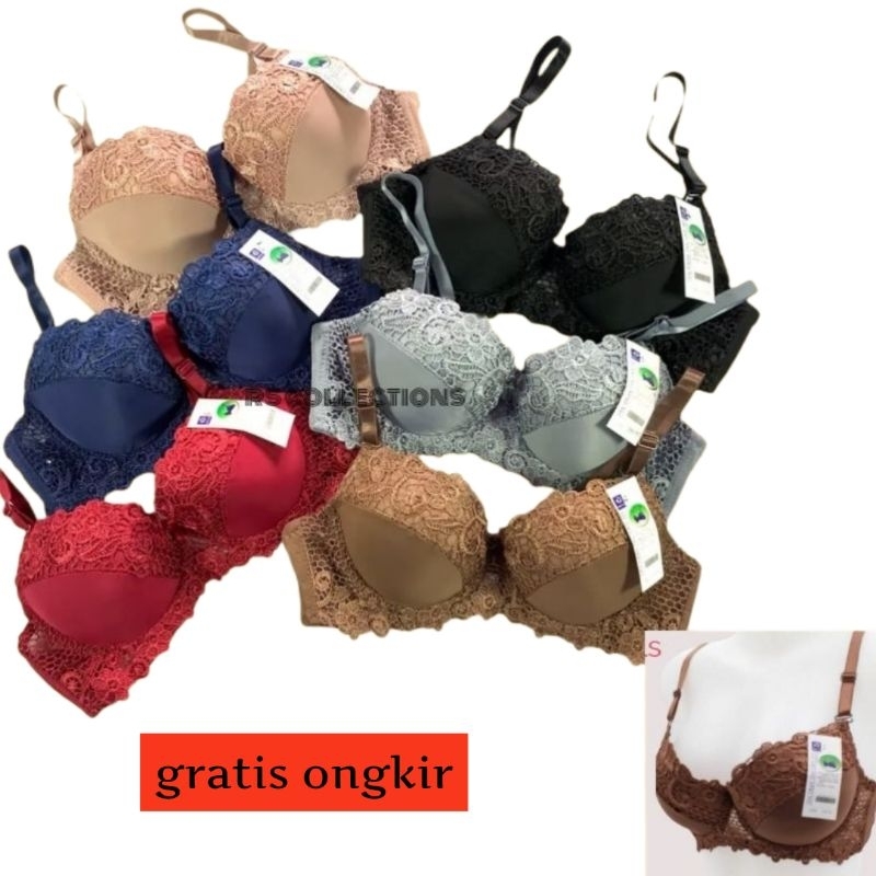 Jual Bh Bra Renda Kawat Kait 2 Busa Tipis Termurah | Shopee Indonesia