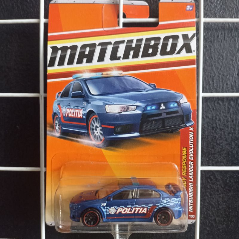 Jual Matchbox Mitsubishi Lancer Evolution X Police Politia not LBWK ...