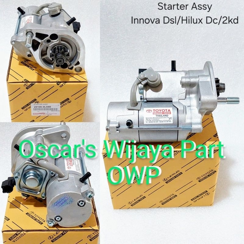 Jual STARTER ASSY STATER MOBIL TOYOTA HILUX , INNOVA DIESEL,DC,2KD ...