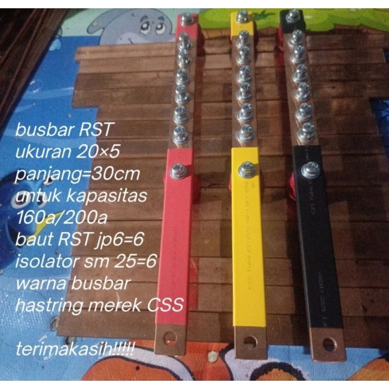 Jual BUSBAR 5×20 RST PANJANG 30 CM UNTUK MCCB 200A | Shopee Indonesia