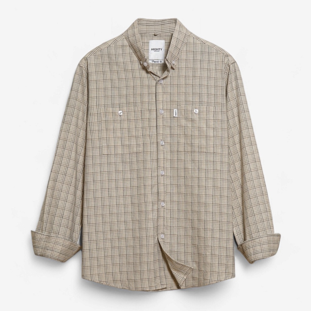 Kemeja Lengan Panjang Rihana Khaki