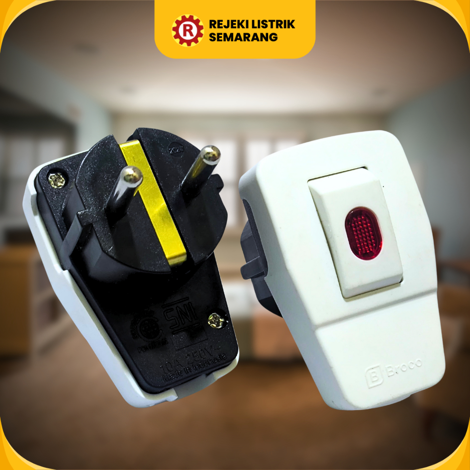 Jual STEKER SWITCH BROCO DENGAN ON OFF LAMPU INDICATOR, STEKER SAKLAR ...