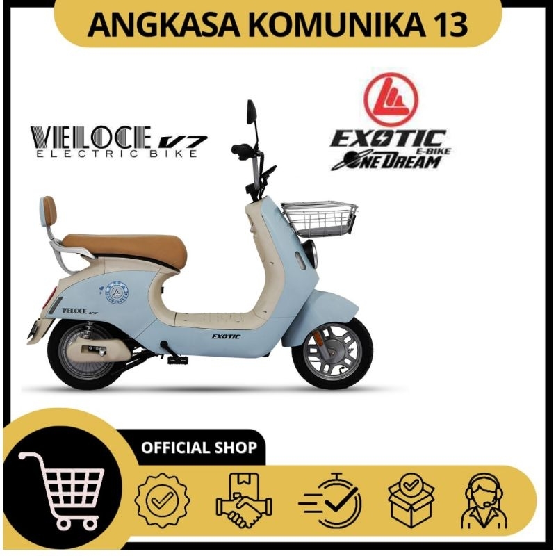 Jual Sepeda Listrik Exotic VELOCE V7 Motor Power 500WATT Garansi Resmi ...