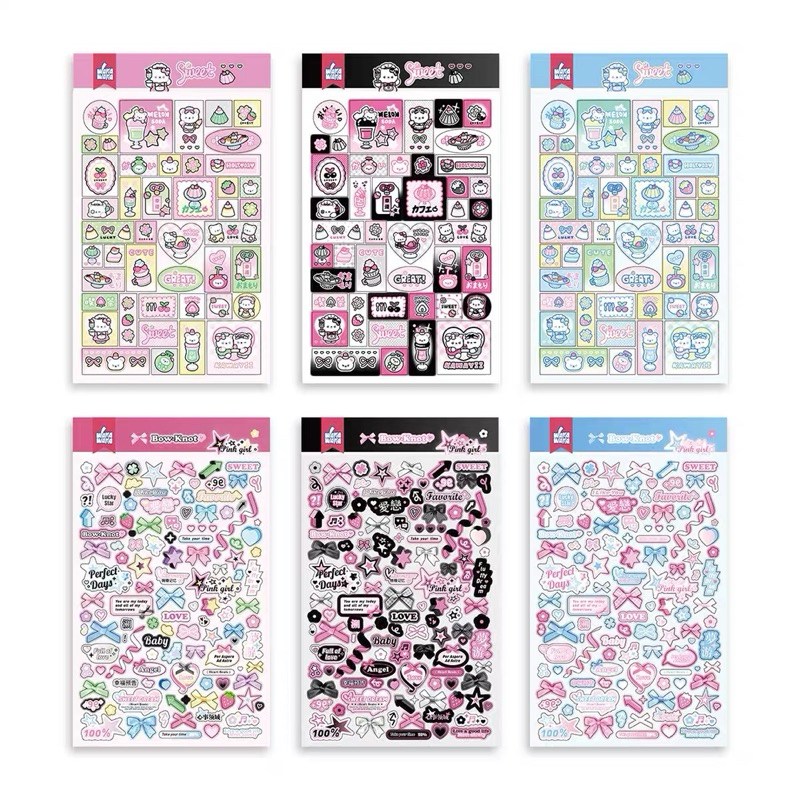 Jual sticker confetti wkwk ribbon pita dekorasi journal readystock ...