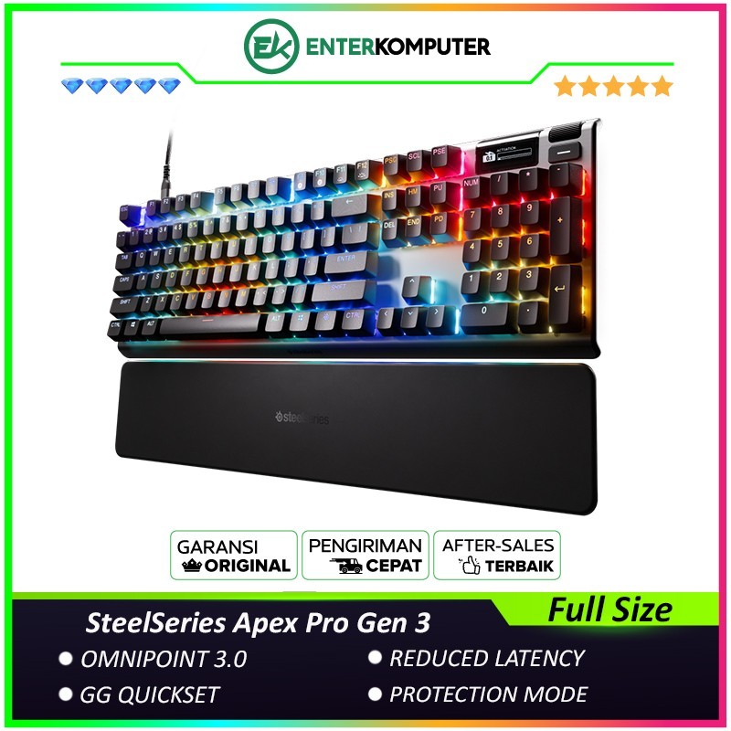 Jual SteelSeries Apex Pro Gen 3 Full Size Gaming Keyboad | Shopee Indonesia