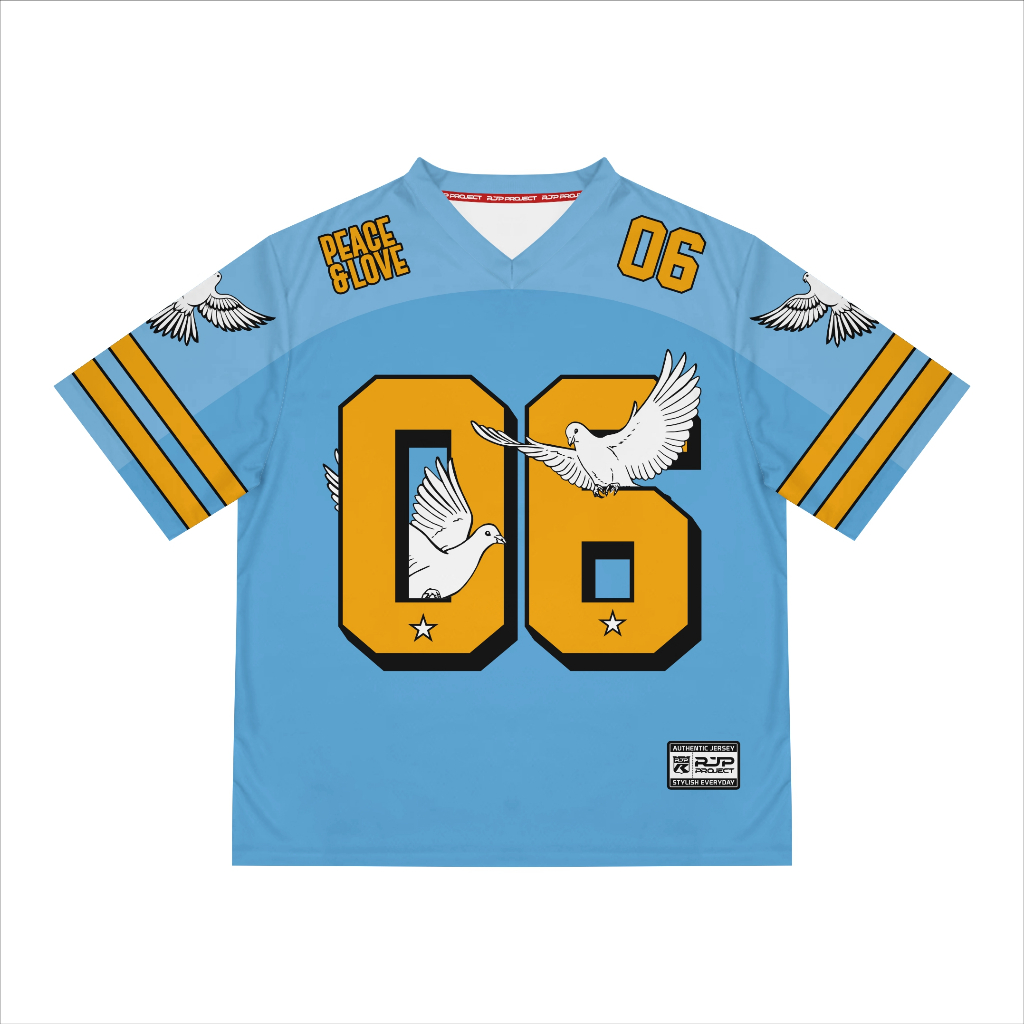 Jual RJP Jersey Vintage Peace And Love Rugby Series Number 06 Bahan ...
