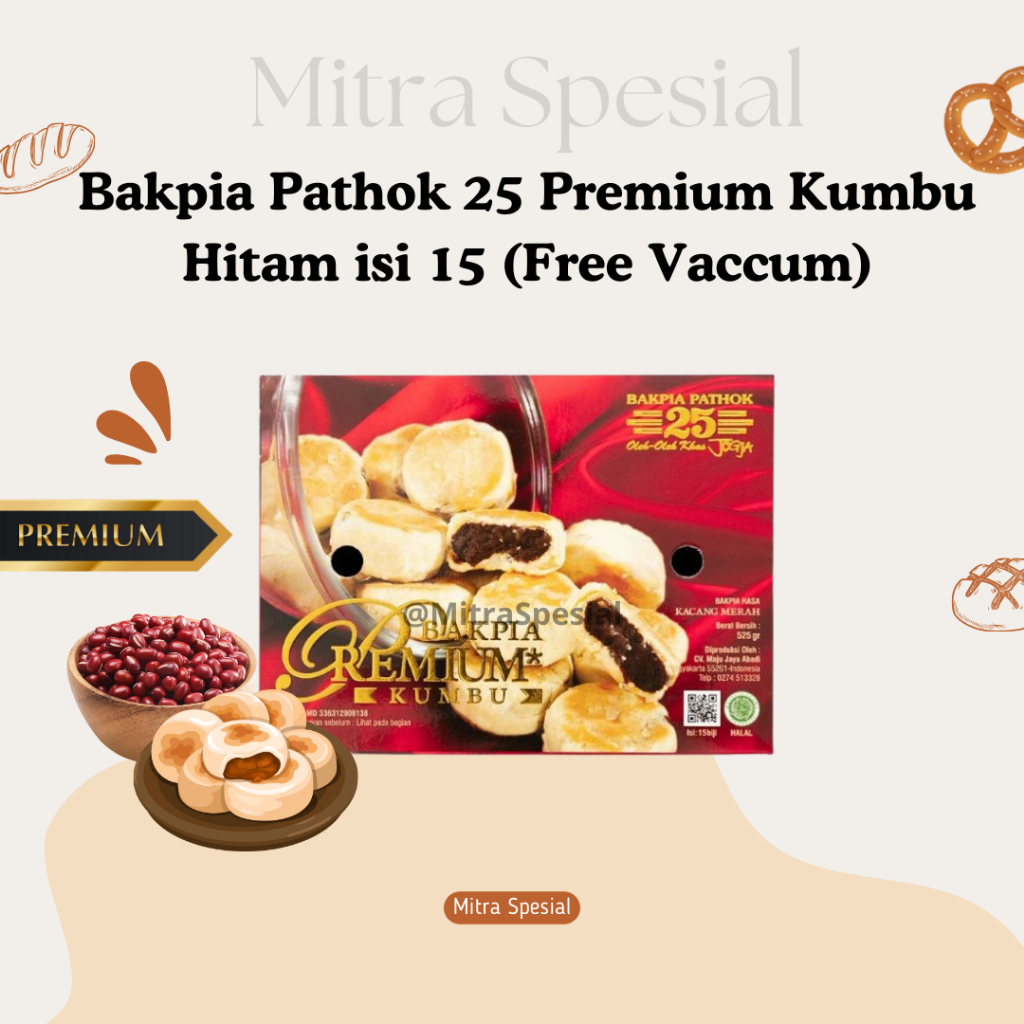 Jual Bakpia Pathok 25 PREMIUM isi 15 - Oleh Oleh Khas Jogja/Bakpia