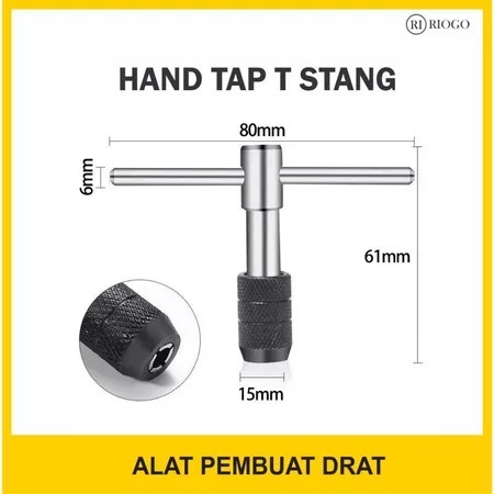 Jual Hand Tap T Stang / Gagang Ratchet Tap Adjustable Pembuat Drat ...