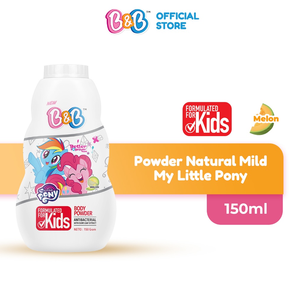 Jual B&B Powder My Little Pony Natural Mild 150gr | Shopee Indonesia