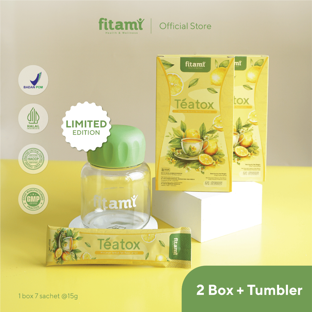 Jual Fitami Teatox Lemon Tea Detox Fiber Drink - 2 Box Bundle + 1 ...