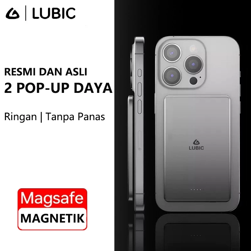LUBIC CX10 Powerbank Ultra Slim Metal Wireless Magnetic 20W 5000mAh