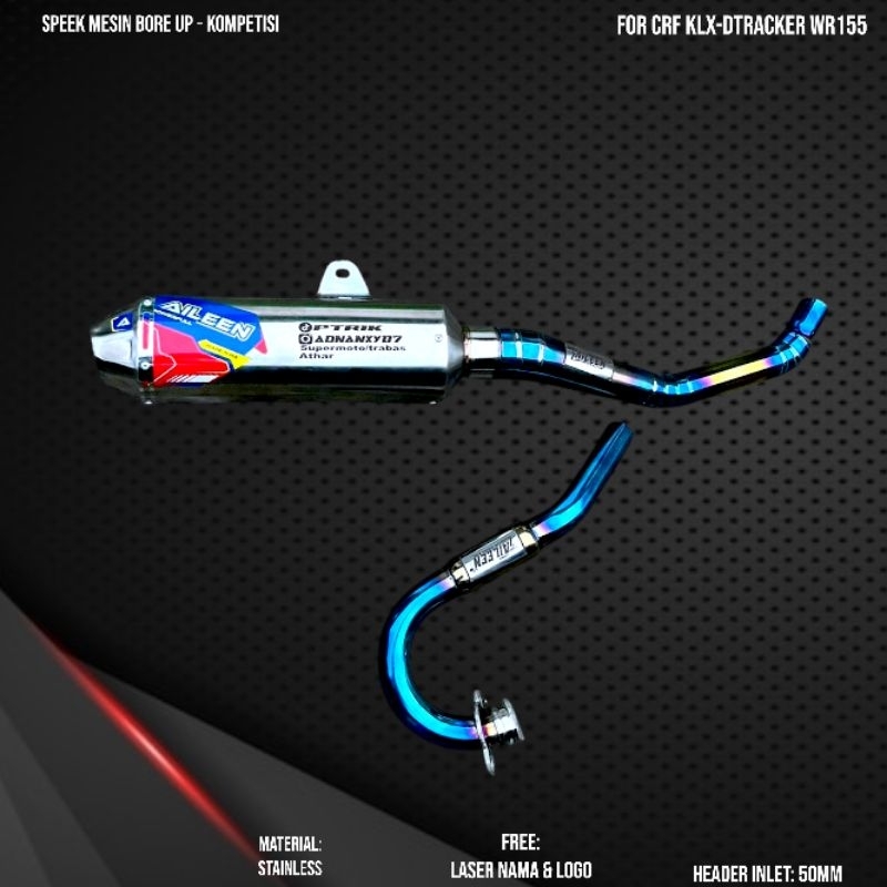 Jual Knalpot original CRF 150 KLX150 DTRACKER WR155 Aileen Racing Type ...