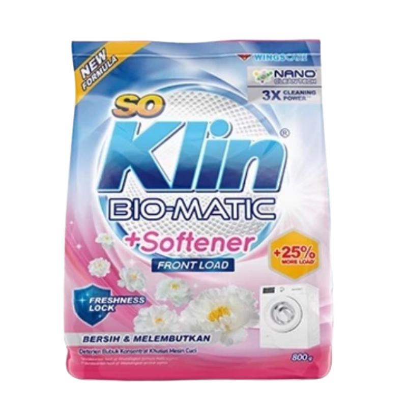 Jual Soklin Detergent Bio-Matic +Softener Front Load 800 g | Shopee ...
