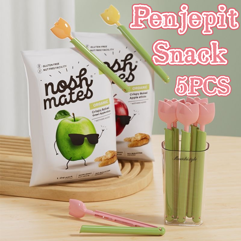 Jual Penjepit Snack Klip 5Pcs / Jepitan Plastik Snack Klip Tulip / Klip ...