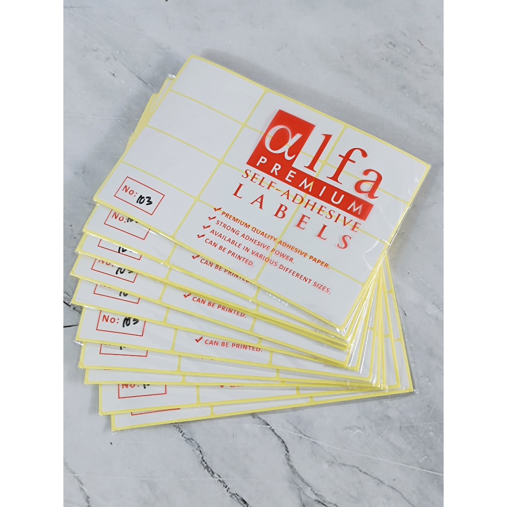Jual SATU SET ( 7 LEMBAR ) Sticker Label Undangan 103 Self Adhisive ...