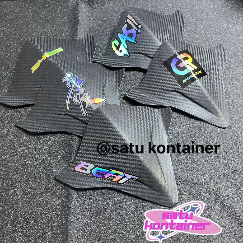 CARBON VISOR SEPEDA BMX BEAT DELUXE BEAT NEW 2017-2024 FREE STIKER EMOJI HOLOGRAM TERBARU