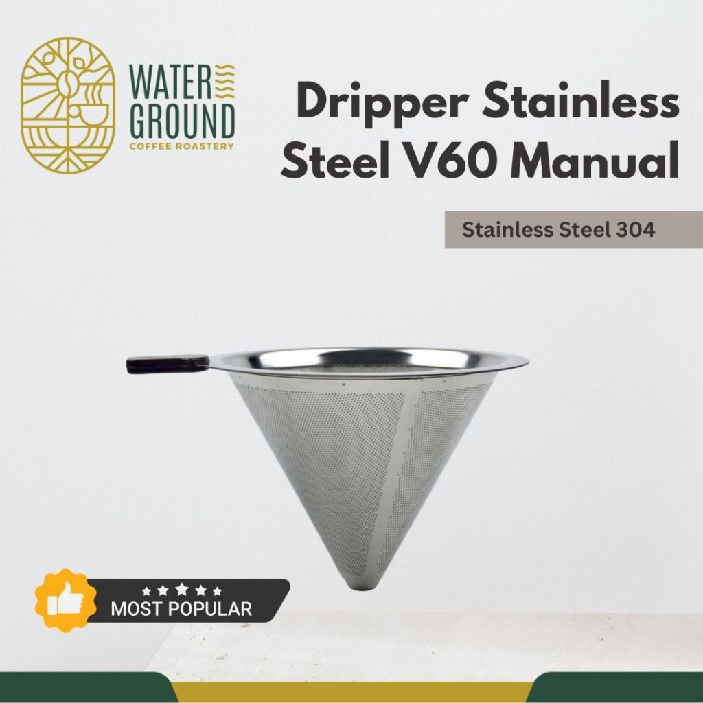 Jual V60 Coffee Drip Filter BEST QUALITY Stainless Steel Penyaring Kopi ...