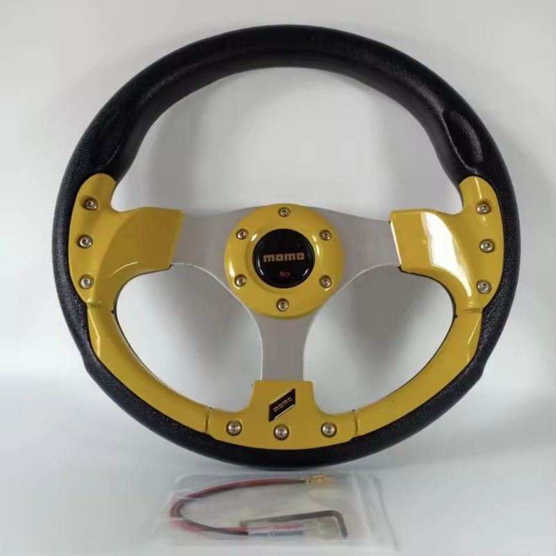 Jual STIR MOMO 13 INCH RACING STEER UNIVERSAL KUNING | Shopee Indonesia
