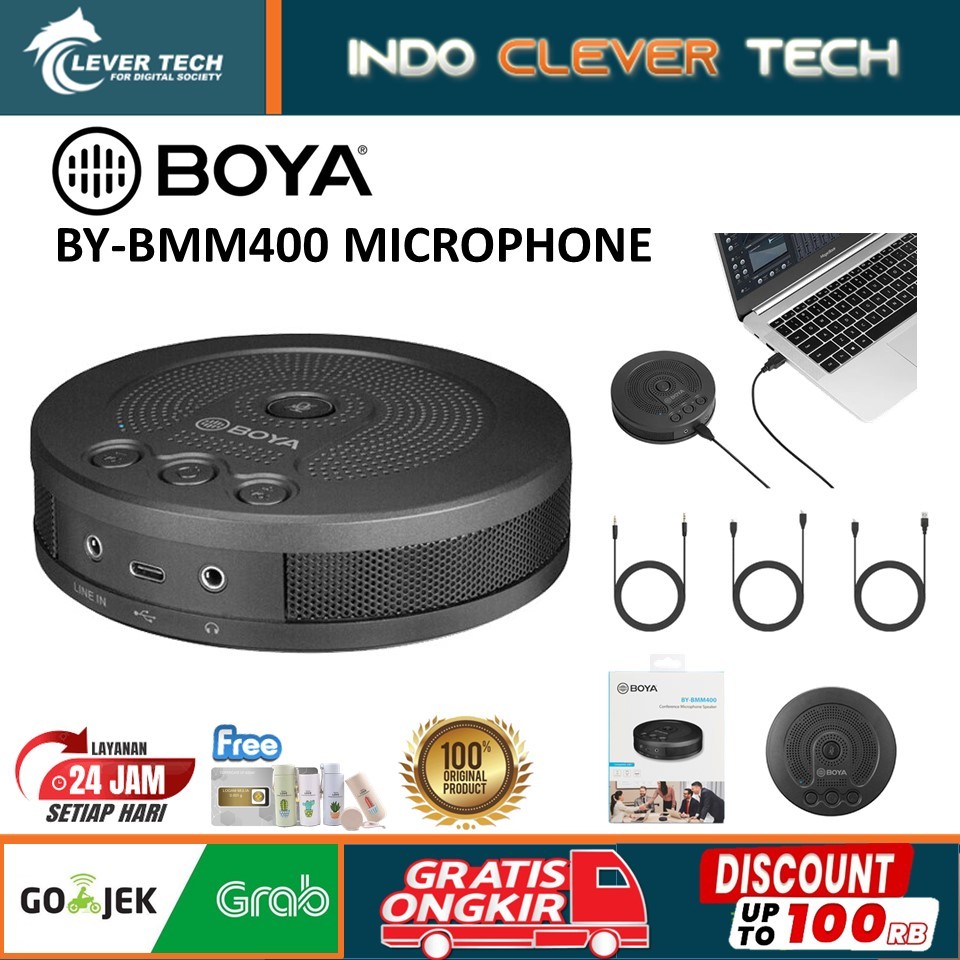 Jual BOYA BY-BMM400 Omnidirectional Conference Microphone with Speaker ...