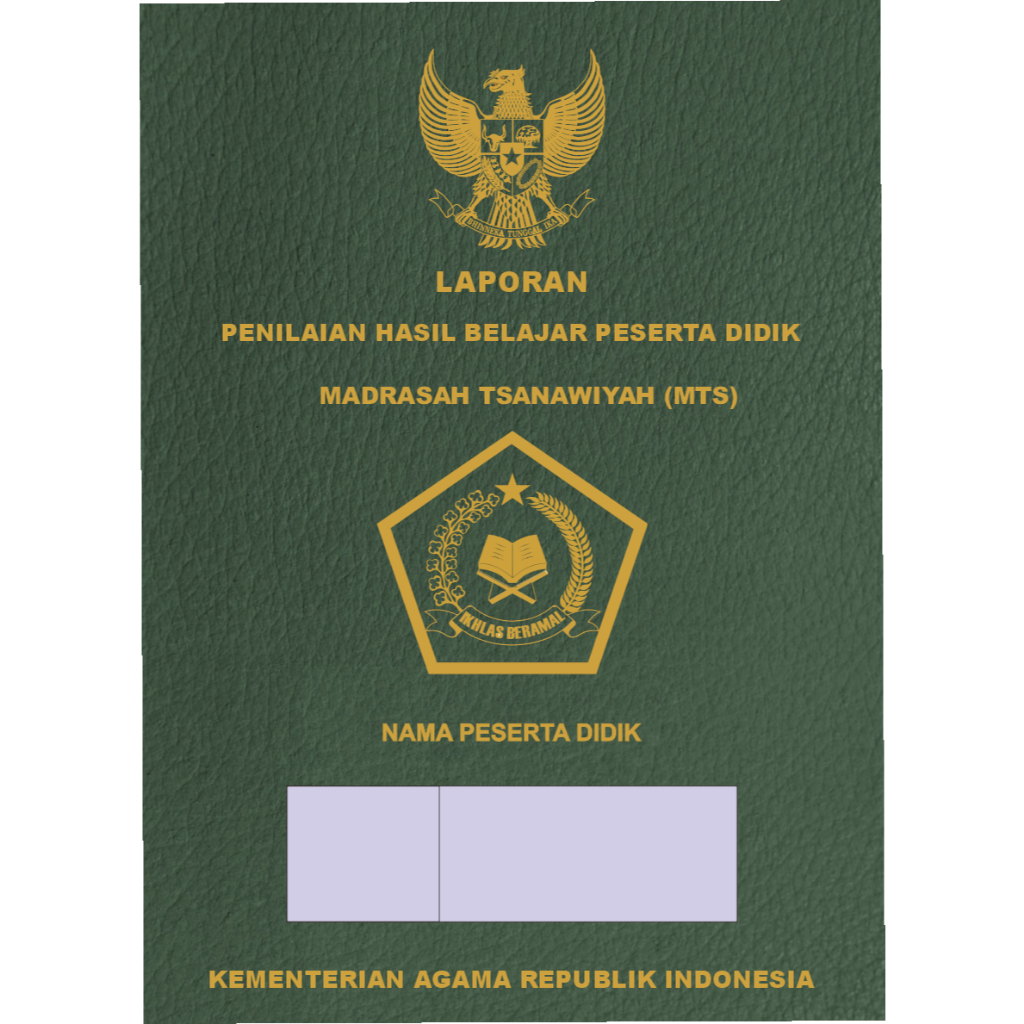 Jual Map Raport Sekolah SMP MTS Sablon Berwarna | Sampul Rapor Sekolah ...