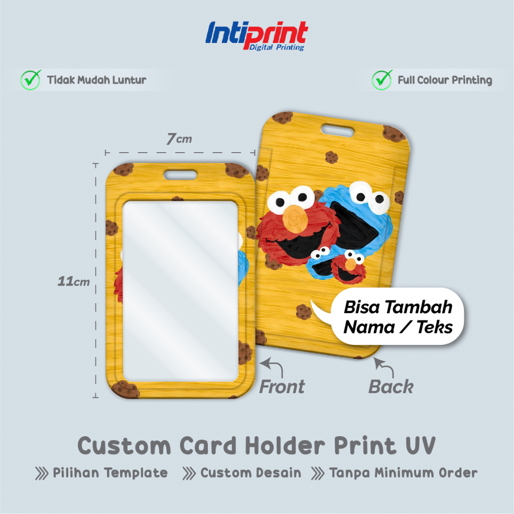 Jual Cetak Card Holder PVC Custom PRINT UV - Aesthetic Name Tag ...